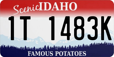 ID license plate 1T1483K
