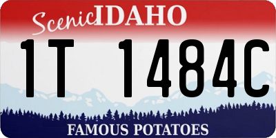 ID license plate 1T1484C