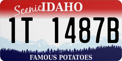 ID license plate 1T1487B