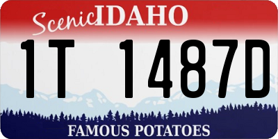 ID license plate 1T1487D