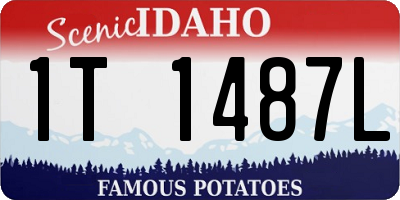 ID license plate 1T1487L