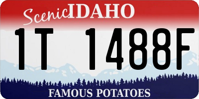 ID license plate 1T1488F