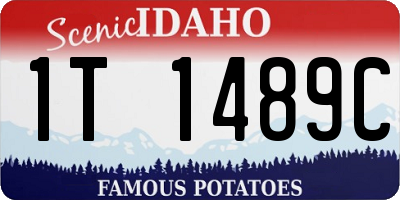 ID license plate 1T1489C