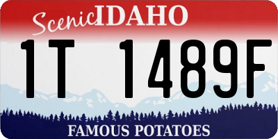 ID license plate 1T1489F
