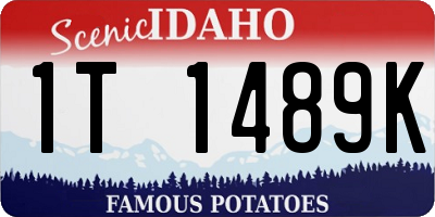 ID license plate 1T1489K