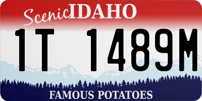 ID license plate 1T1489M