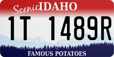 ID license plate 1T1489R