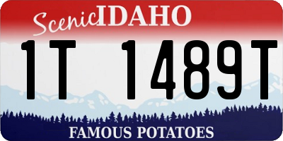 ID license plate 1T1489T