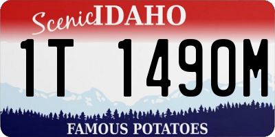 ID license plate 1T1490M
