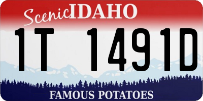 ID license plate 1T1491D