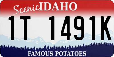 ID license plate 1T1491K