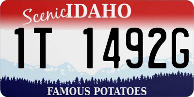 ID license plate 1T1492G