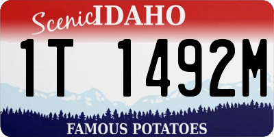 ID license plate 1T1492M
