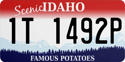 ID license plate 1T1492P
