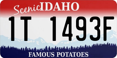 ID license plate 1T1493F