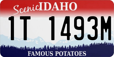 ID license plate 1T1493M