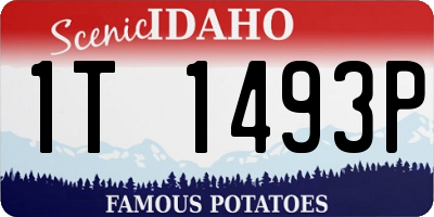 ID license plate 1T1493P