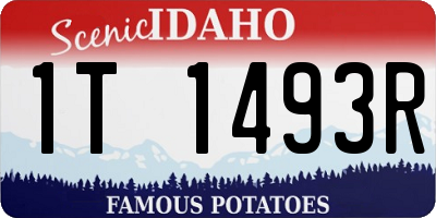 ID license plate 1T1493R
