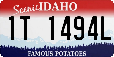 ID license plate 1T1494L