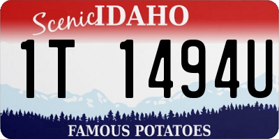 ID license plate 1T1494U