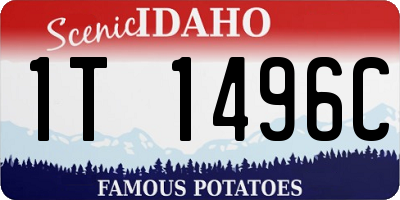 ID license plate 1T1496C