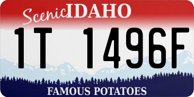 ID license plate 1T1496F
