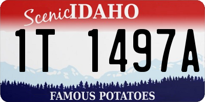 ID license plate 1T1497A