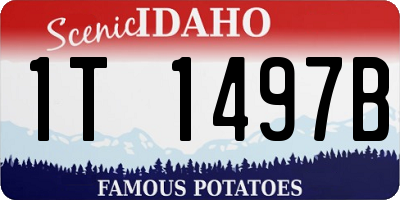 ID license plate 1T1497B