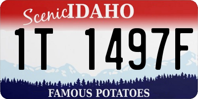 ID license plate 1T1497F