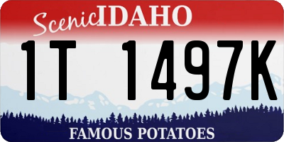 ID license plate 1T1497K