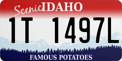 ID license plate 1T1497L