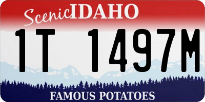 ID license plate 1T1497M