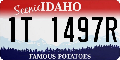 ID license plate 1T1497R