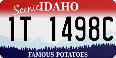 ID license plate 1T1498C