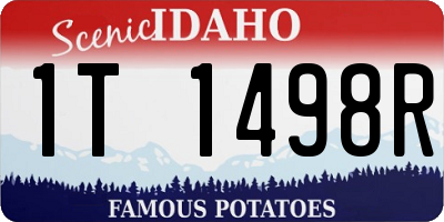 ID license plate 1T1498R