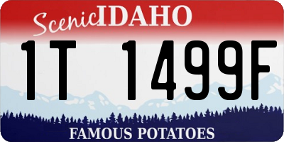 ID license plate 1T1499F