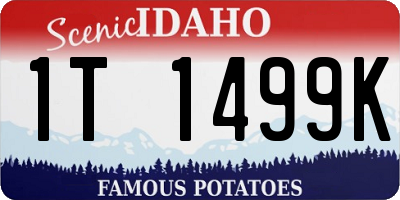 ID license plate 1T1499K