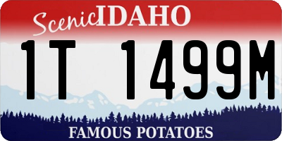 ID license plate 1T1499M