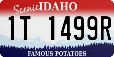 ID license plate 1T1499R