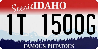 ID license plate 1T1500G