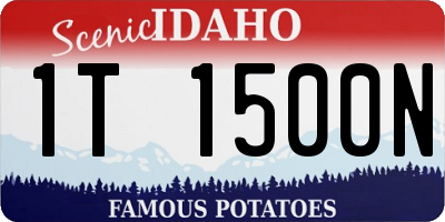 ID license plate 1T1500N