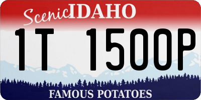 ID license plate 1T1500P