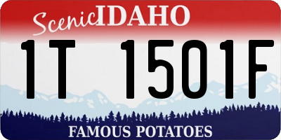 ID license plate 1T1501F