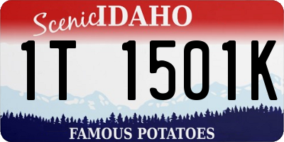 ID license plate 1T1501K