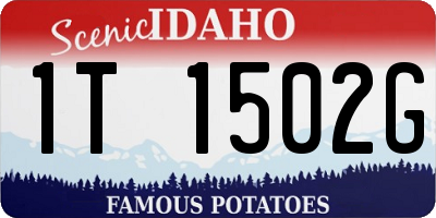 ID license plate 1T1502G
