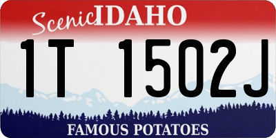 ID license plate 1T1502J