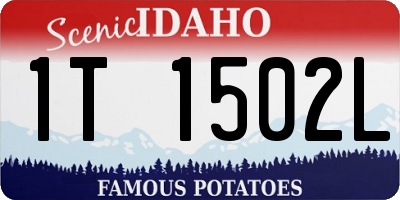 ID license plate 1T1502L