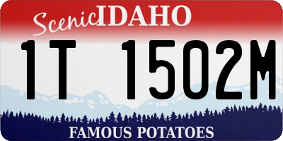 ID license plate 1T1502M