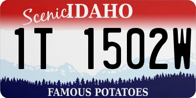 ID license plate 1T1502W