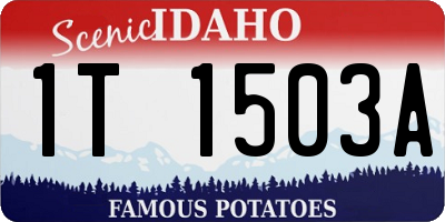 ID license plate 1T1503A